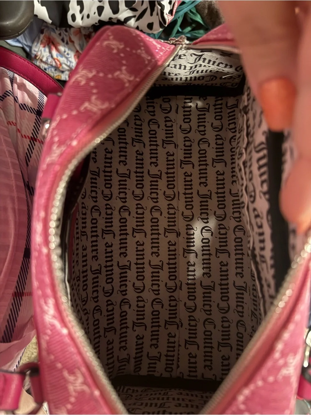 Juicy Couture Hot Pink Logo Dome Satchel
